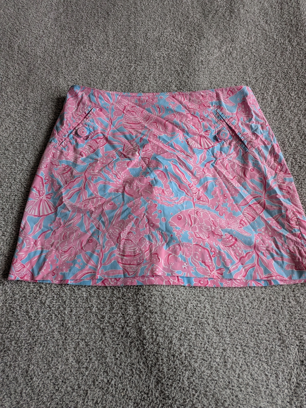 Lilly Pulitzer Pink & Blue Seaside Nautical Print Skort